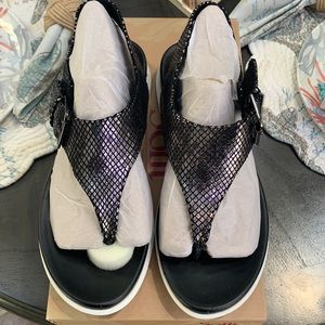 Sofft Farlyn Sandal Black Snake 9.5